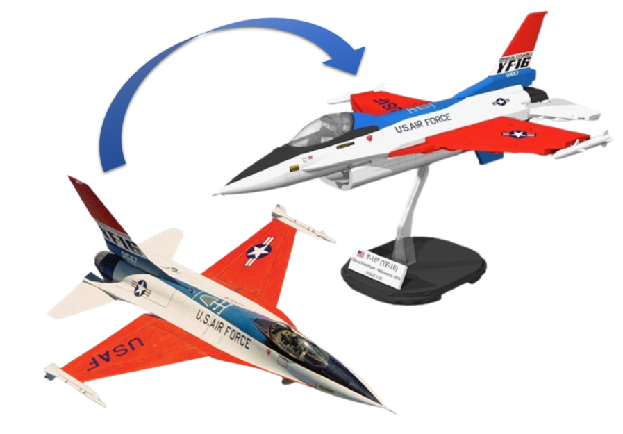 Cobi dévoile la première version du YF-16 pour féter les 50 ans de cet avion